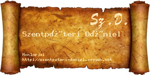 Szentpéteri Dániel névjegykártya